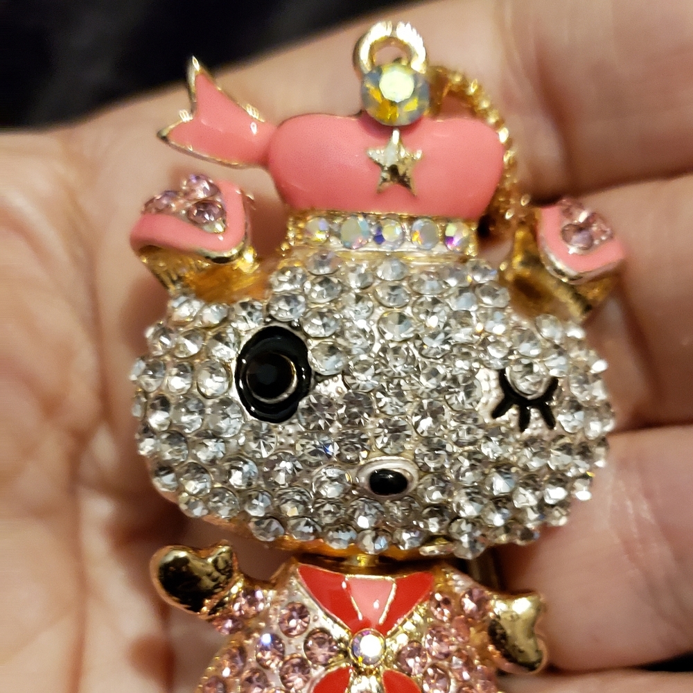 NWT CUTE CRYSTAL DOGGIE NECKLACE Betsy Johnson - Picture 3 of 4